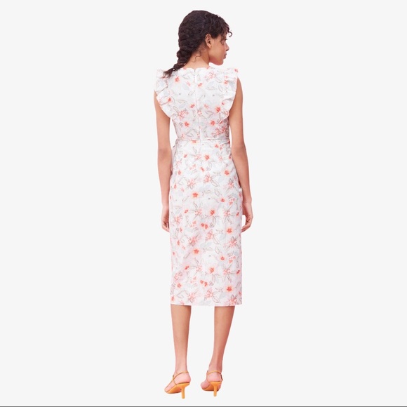 NWT REBECCA TAYLOR KAMEA FLEUR LINEN WRAP DRESS - Picture 3 of 8